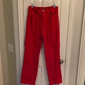 Judy Blue Vibrant Red Straight Leg Jeans Sz15